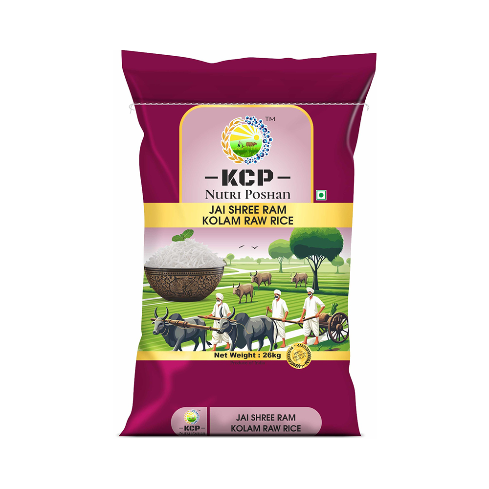 KCP Nutri Poshan Jai Shree Ram Kolam Raw Rice 26 Kg pack